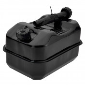 Flat Steel Fuel Can, 10L, Black