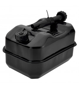 Flat Steel Fuel Can, 10L, Black