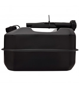 Flat Steel Fuel Can, 10L, Black