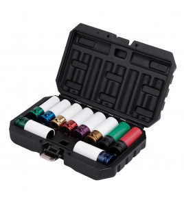 Alloy Wheel Nut Socket Set, 1/2 Sq. Dr. (10 Piece)