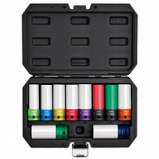 Alloy Wheel Nut Socket Set, 1/2 Sq. Dr. (10 Piece)