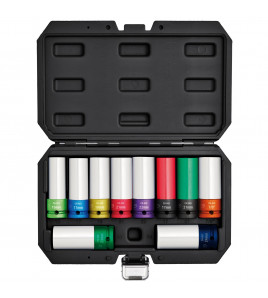 Alloy Wheel Nut Socket Set, 1/2 Sq. Dr. (10 Piece)
