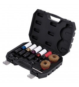 Wheel Nut Socket and Nut and Bolt Extractor Set, 1/2 Sq. Dr., 6-Point (16 Piece)