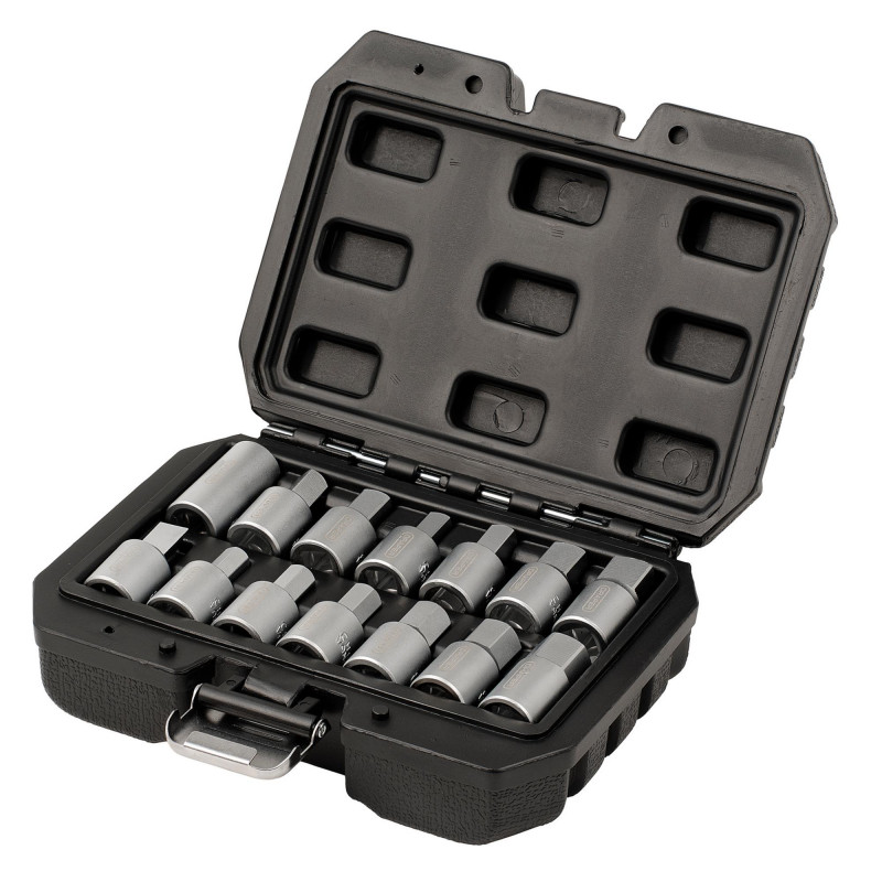Drain Plug Key Set, 3/8 Sq. Dr. (14 Piece)