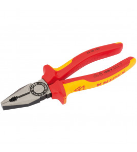 KNIPEX 03 08 180UKSBE VDE Fully Insulated Combination Pliers, 180mm