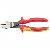 KNIPEX 74 08 180UKSBE VDE Fully Insulated High Leverage Diagonal Side Cutters, 180mm