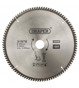 TCT Triple Chip Grind Circular Saw Blade, 255 x 30mm, 100T