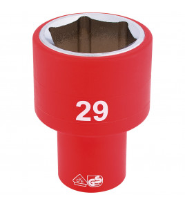 Draper Expert Fully Insulated VDE Socket, 1/2 Sq. Dr., 29mm