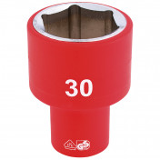 Fully Insulated VDE Socket, 1/2 Sq. Dr., 30mm