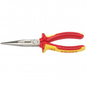 KNIPEX 26 18 200UKSBE VDE Fully Insulated Long Nose Pliers, 200mm