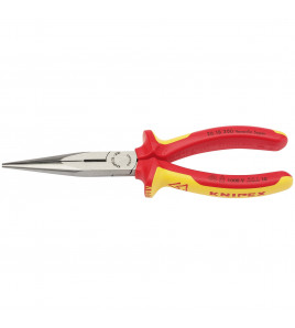 KNIPEX 26 18 200UKSBE VDE Fully Insulated Long Nose Pliers, 200mm