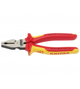 KNIPEX 02 08 180UKSBE VDE Fully Insulated High Leverage Combination Pliers, 180mm