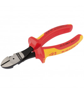 KNIPEX 74 08 160UKSBE VDE Fully Insulated High Leverage Diagonal Side Cutters, 160mm