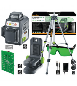 Laserliner 036.703A PocketPlane-Laser 3G Set Three-Dimensional Laser, 150cm