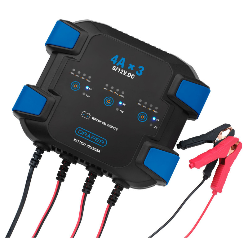 3 Bank 6/12V Smart Charger 12A (3x4A)