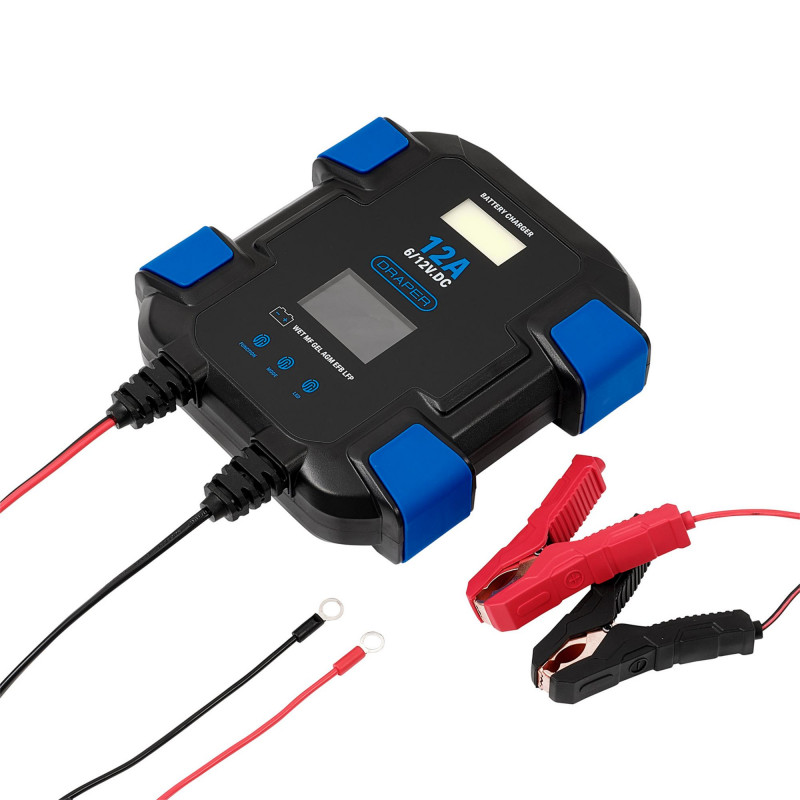 12A 6/12V Smart Battery Charger with Light