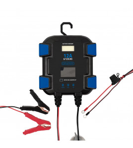 12A 6/12V Smart Battery Charger with Light