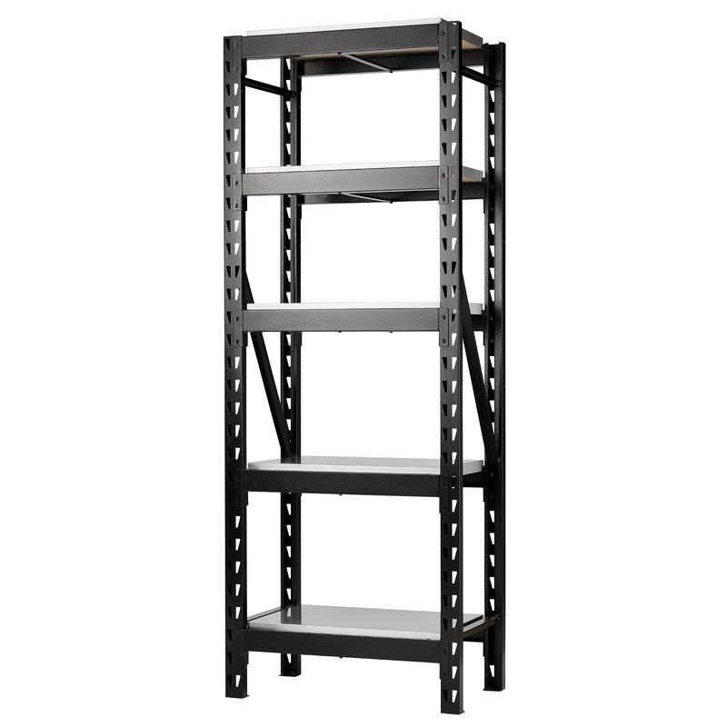 BUNKER 22 Piece Modular 5 Tier Racking with Stainless Steel Shelving, 750mm