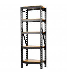 BUNKER 22 Piece Modular 5 Tier Racking with Hardwood Shelving, 750mm