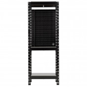 BUNKER 17 Piece Modular 3 Tier Racking with Stainless Steel Shelving and Pegboards, 750mm