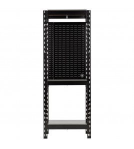 BUNKER 17 Piece Modular 3 Tier Racking with Stainless Steel Shelving and Pegboards, 750mm