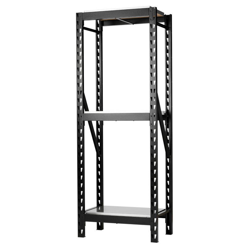 BUNKER 14 Piece Modular 3 Tier Racking with Stainless Steel Shelving, 750mm
