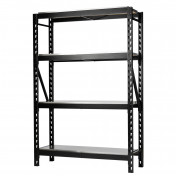 BUNKER 18 Piece Modular 4 Tier Racking with Stainless Steel Shelving, 1500mm