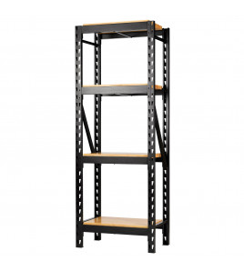 BUNKER 21 Piece Modular 4 Tier Racking with Hardwood Shelving, 750mm