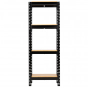 BUNKER 21 Piece Modular 4 Tier Racking with Hardwood Shelving, 750mm