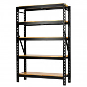 BUNKER 22 Piece Modular 5 Tier Racking with Hardwood Shelving, 1500mm