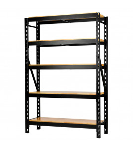 BUNKER 22 Piece Modular 5 Tier Racking with Hardwood Shelving, 1500mm