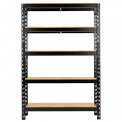 BUNKER 22 Piece Modular 5 Tier Racking with Hardwood Shelving, 1500mm