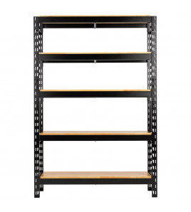 BUNKER 22 Piece Modular 5 Tier Racking with Hardwood Shelving, 1500mm