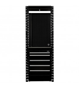 BUNKER 13 Piece Modular Storage Combo 2 Tier Racking with Stainless Steel Shelving, Pegboard and Floor Cabinet, 750mm