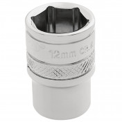 Draper HI-TORQ® 6 Point Socket, 1/4 Sq. Dr., 12mm