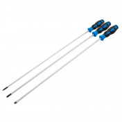 Extra Long Reach Soft Grip Screwdriver Set, 450mm (3 Piece)