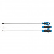 Extra Long Reach Soft Grip Screwdriver Set, 450mm (3 Piece)