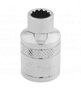 Draper Expert HI-TORQ® 12 Point Socket, 3/8 Sq. Dr., 7mm