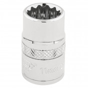 Draper HI-TORQ® 12 Point Socket, 3/8 Sq. Dr., 11mm