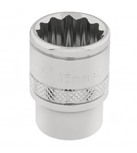 Draper Expert HI-TORQ® 12 Point Socket, 3/8 Sq. Dr., 15mm