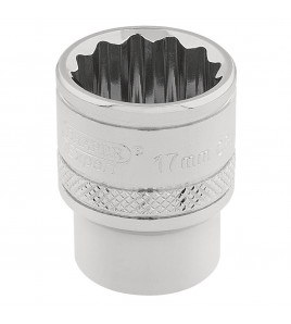 Draper Expert HI-TORQ® 12 Point Socket, 3/8 Sq. Dr., 17mm