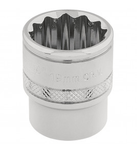 Draper Expert HI-TORQ® 12 Point Socket, 3/8 Sq. Dr., 19mm