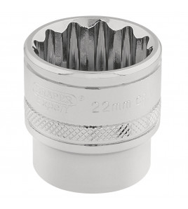 Draper Expert HI-TORQ® 12 Point Socket, 3/8 Sq. Dr., 22mm