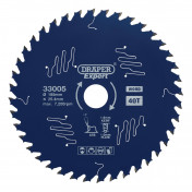 Draper Expert TCT Circular Saw Blade for Wood with PTFE Coating, 185 x 25.4mm, 40T