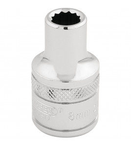 Draper Expert HI-TORQ® 12 Point Socket, 1/2 Sq. Dr., 8mm