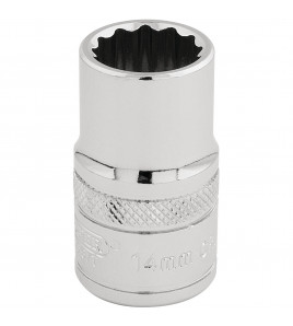 Draper Expert HI-TORQ® 12 Point Socket, 1/2 Sq. Dr., 14mm