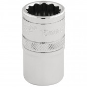 Draper HI-TORQ® 12 Point Socket, 1/2 Sq. Dr., 15mm