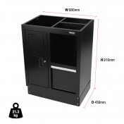 BUNKER Modular Multi-Function Floor Cabinet, 680mm