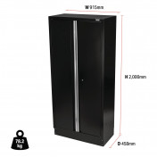 BUNKER Modular Tall Floor Cabinet, 2 Door, 2000mm