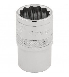 Draper Expert HI-TORQ® 12 Point Socket, 1/2 Sq. Dr., 17mm